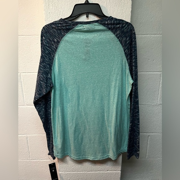 Oceans Current. Men's Blue Long Sleeve Shirt - Picture 2 of 5